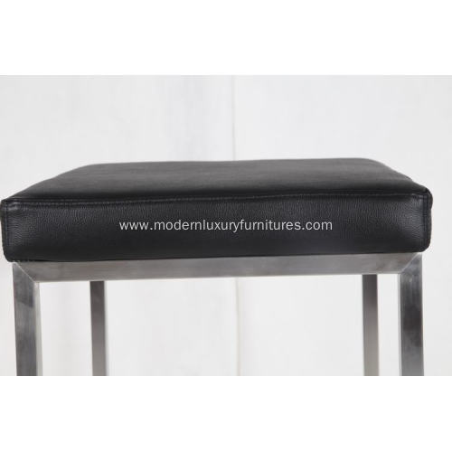 Knoll style leather bar chair